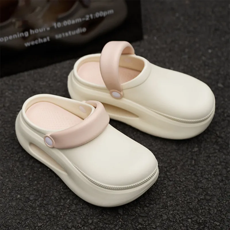 Womi Platform Height Increasing Clogs Minimalist Style Fashion Summer, Slippers-2