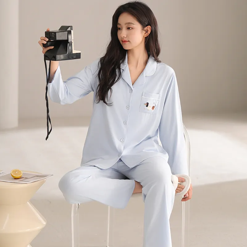 White Ran Women's Pajama Sets-14