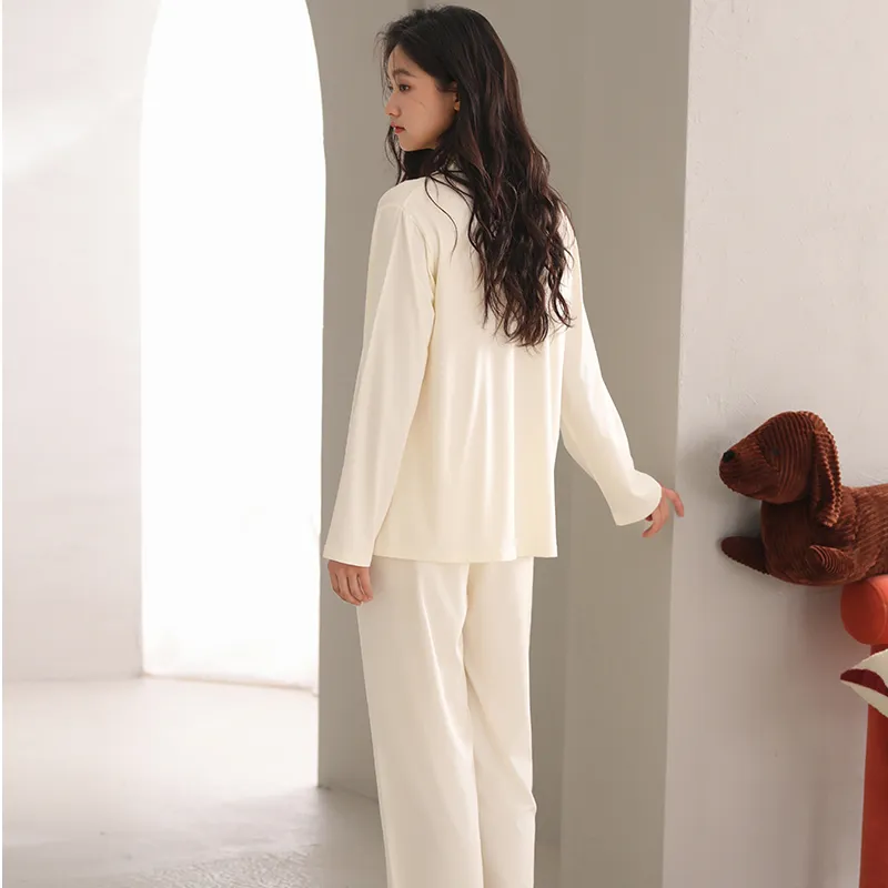 White Ran Women's Pajama Sets-9