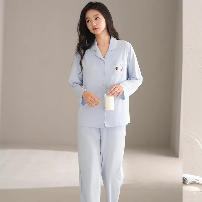 White Ran Women's Pajama Sets-12
