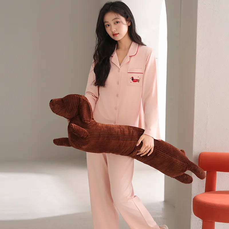 White Ran Women's Pajama Sets-2