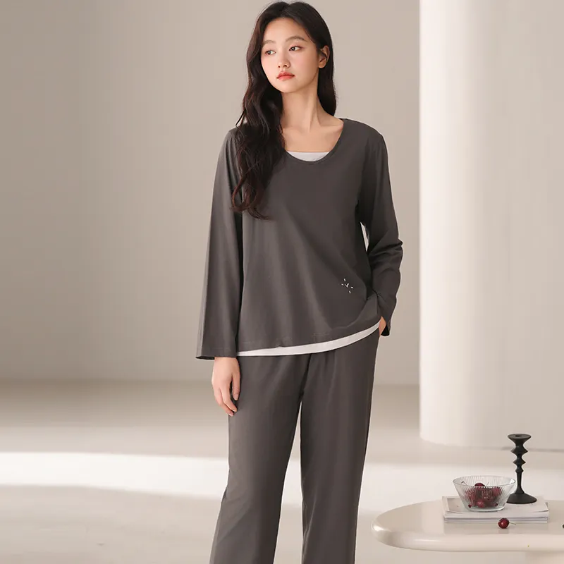 White Ran Women's Pajama Sets-12
