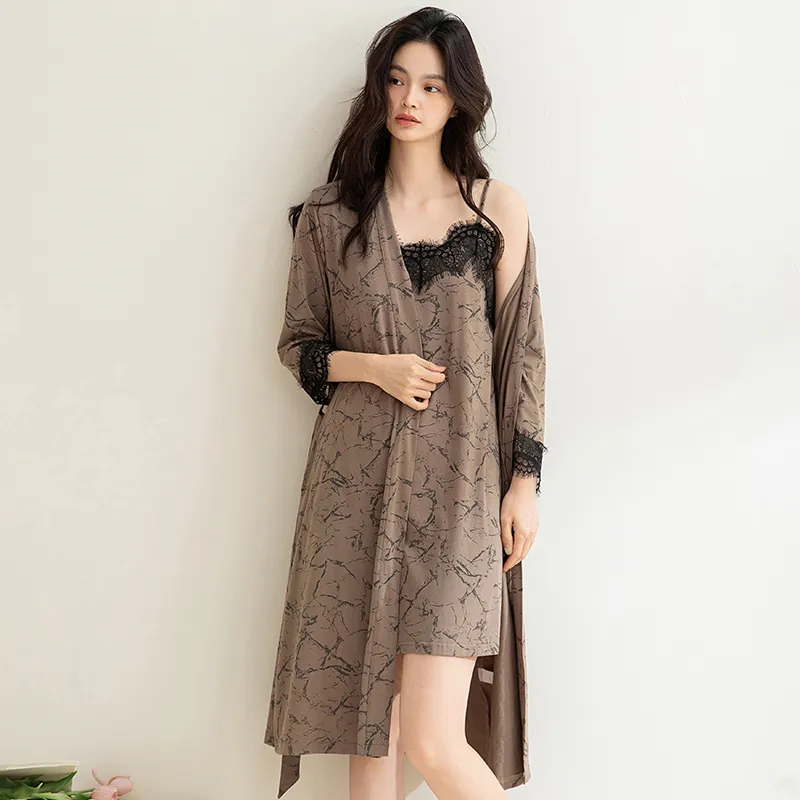 White Ran Loungewear Nightgown Women's-7