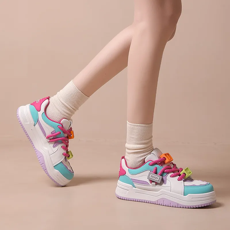 FCS Anti-Slip Wear-Resistant Low-Top Skateboard Shoes Women's-5