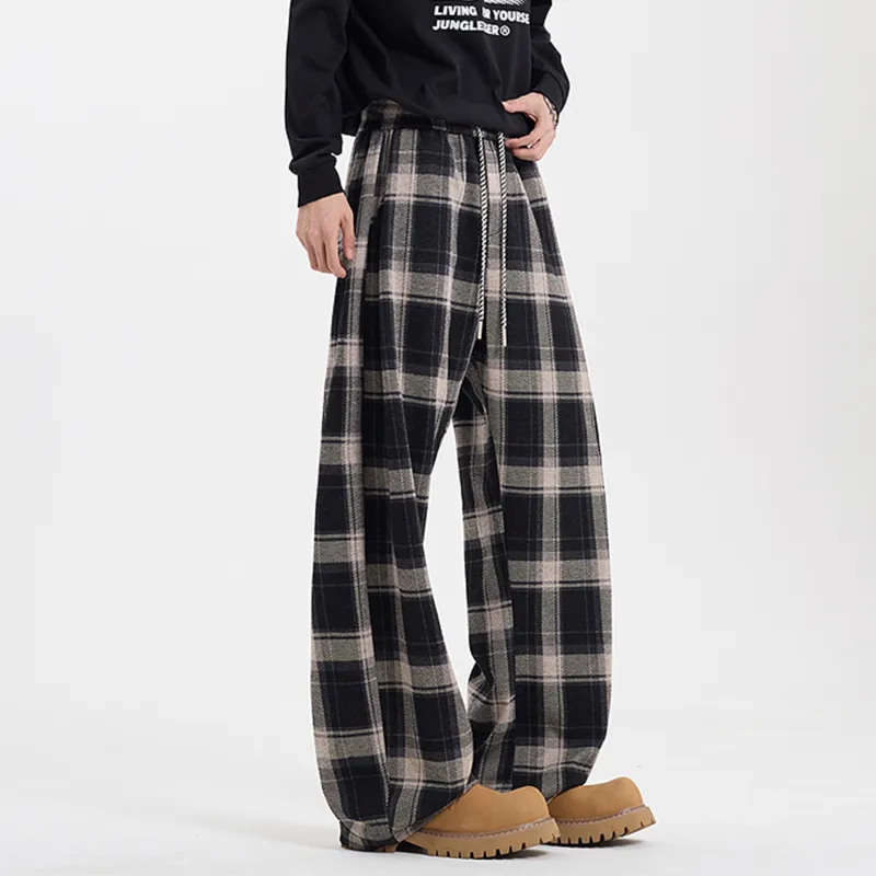 REXSHION Casual Pants Unisex Black-3
