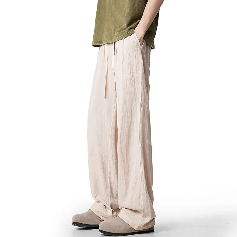 REXSHION Casual Pants Unisex Black-7
