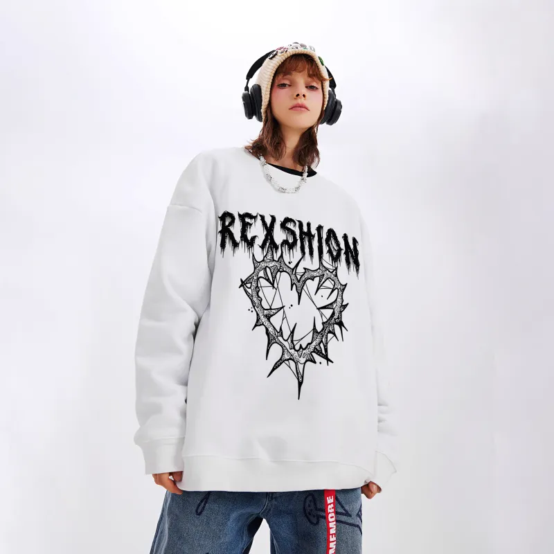 REXSHION Sweatshirt Unisex Black-5
