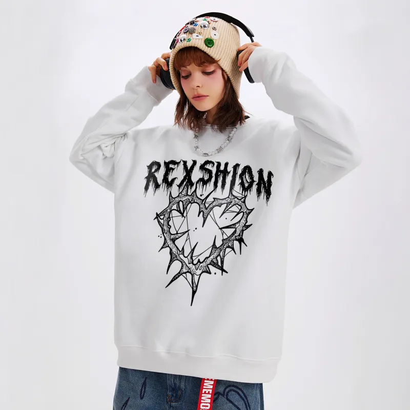 REXSHION Sweatshirt Unisex Black-6
