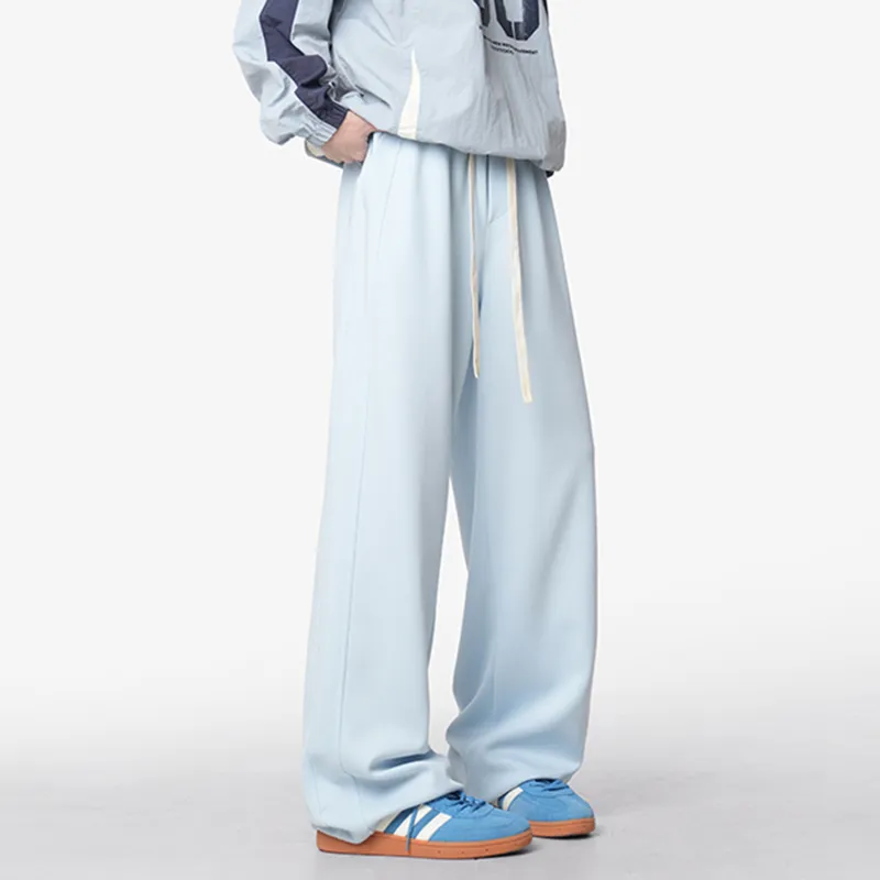 REXSHION Casual Pants Unisex White Heather Gray-11