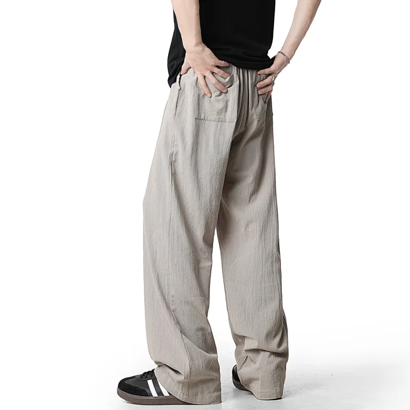 REXSHION Casual Pants Unisex Black-18