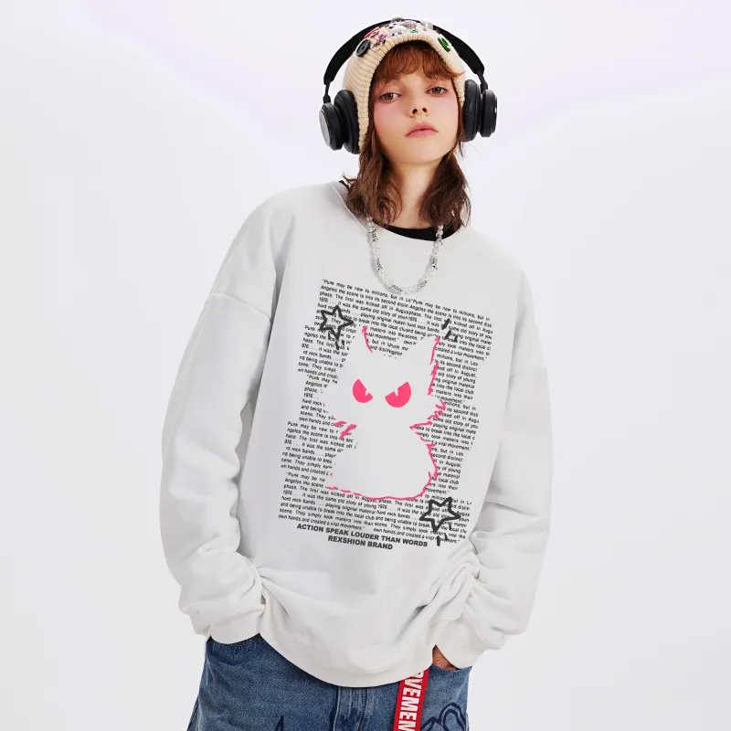 REXSHION Sweatshirt Unisex White-2
