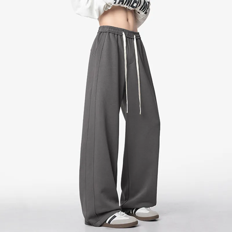 REXSHION Casual Pants Unisex White Heather Gray-8