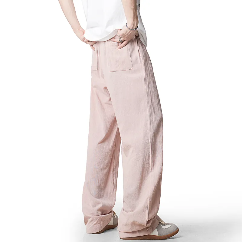 REXSHION Casual Pants Unisex Black-13