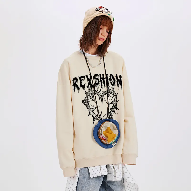 REXSHION Sweatshirt Unisex Black-10