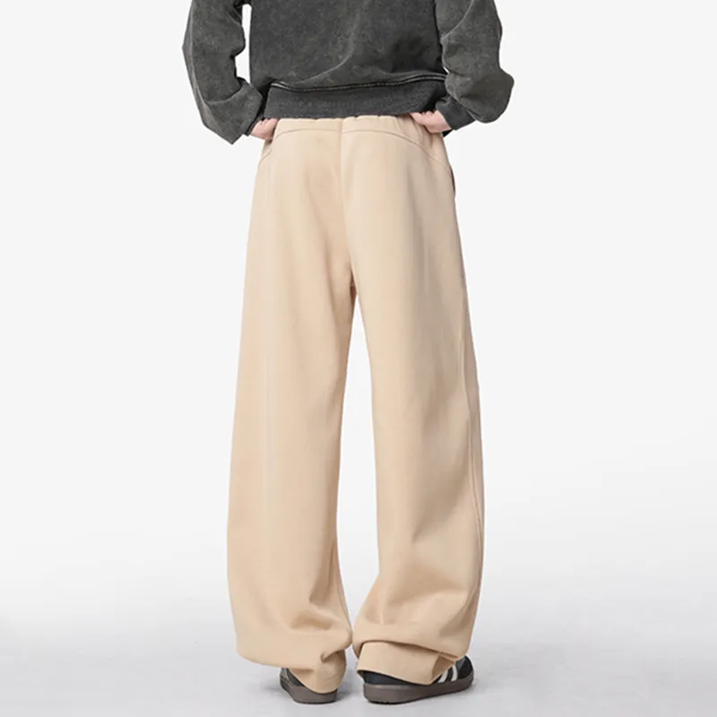 REXSHION Casual Pants Unisex White Heather Gray-14