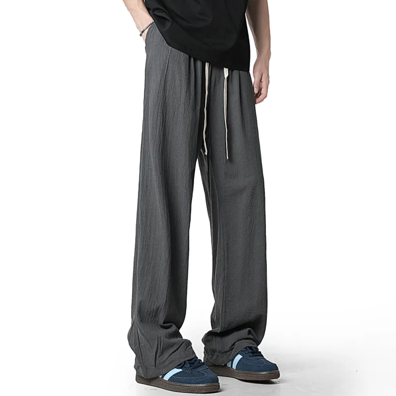 REXSHION Casual Pants Unisex Black-23