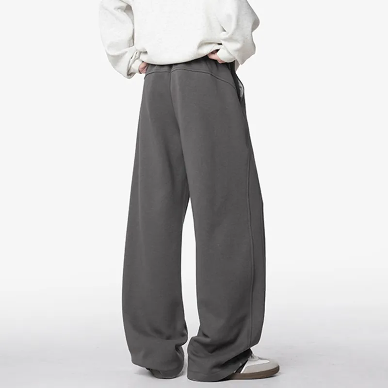 REXSHION Casual Pants Unisex White Heather Gray-7