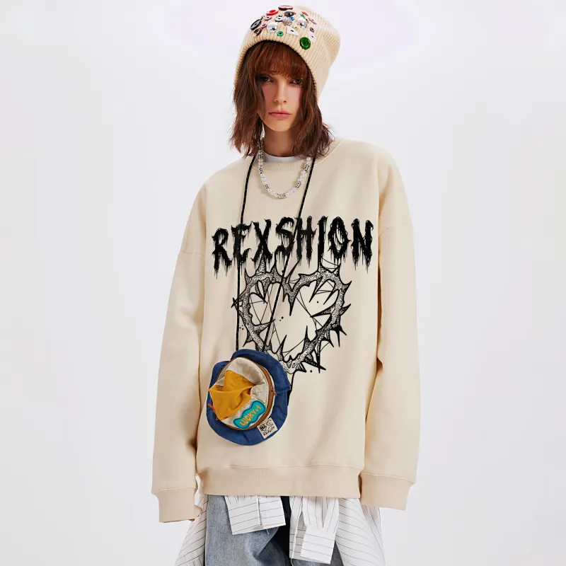 REXSHION Sweatshirt Unisex Black-9