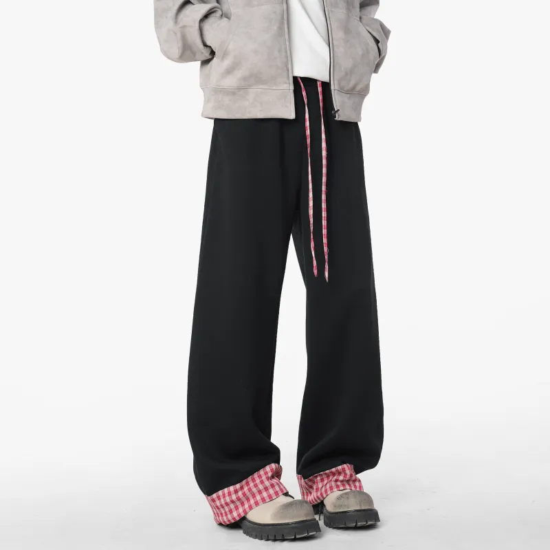 REXSHION Casual Pants Unisex Black-4