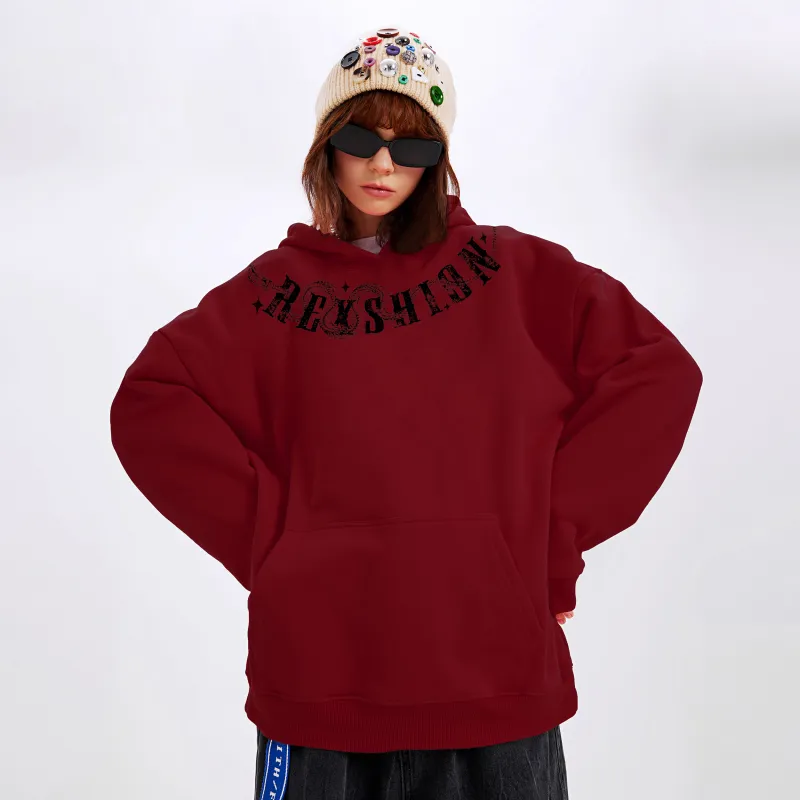 REXSHION Sweatshirt Unisex Burgundy-2