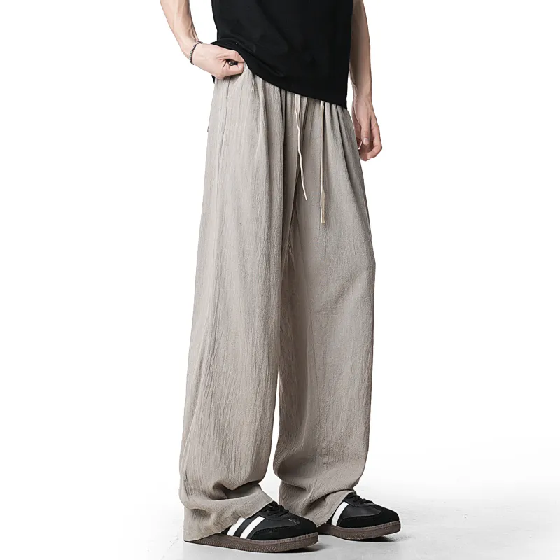REXSHION Casual Pants Unisex Black-17