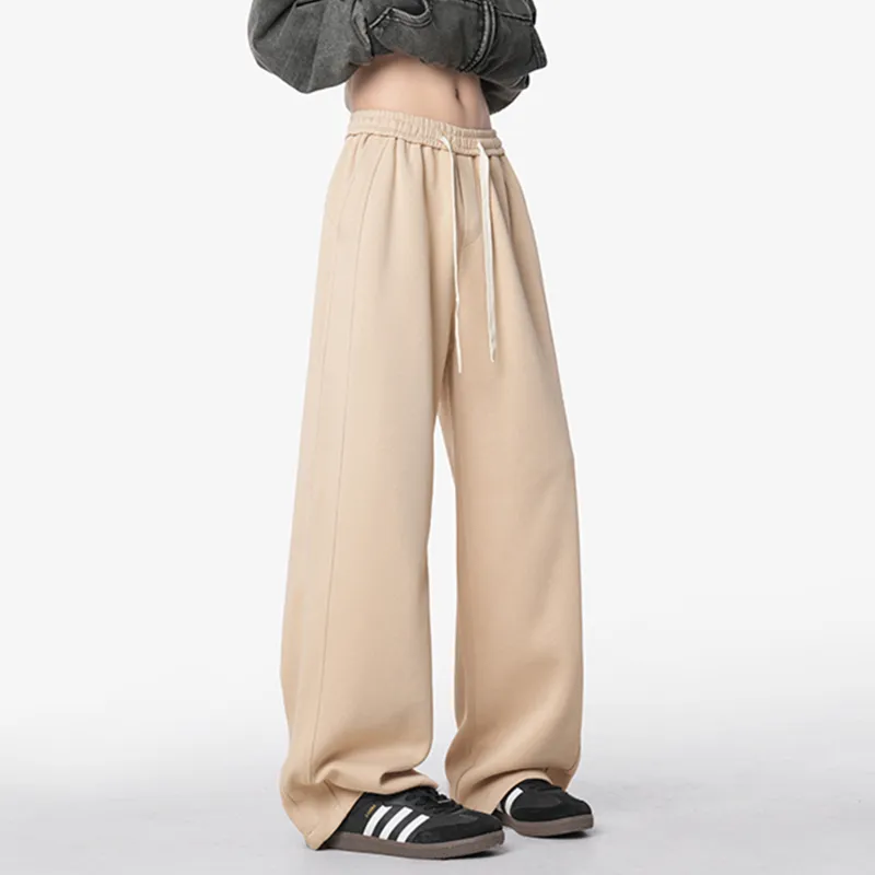 REXSHION Casual Pants Unisex White Heather Gray-15
