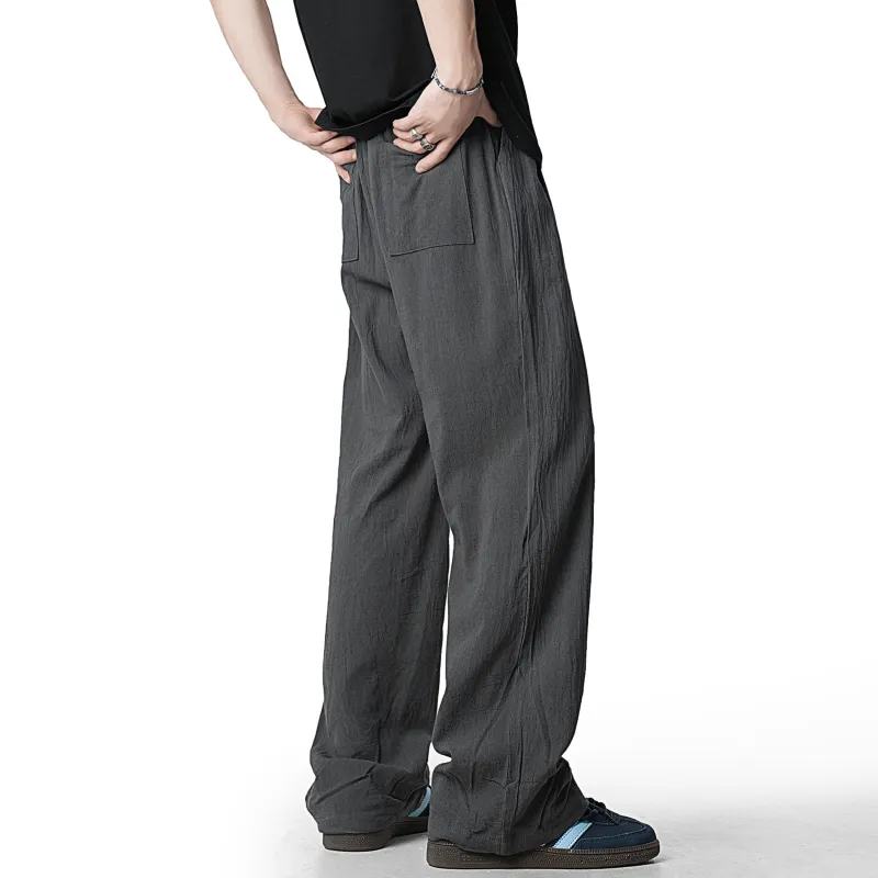 REXSHION Casual Pants Unisex Black-22