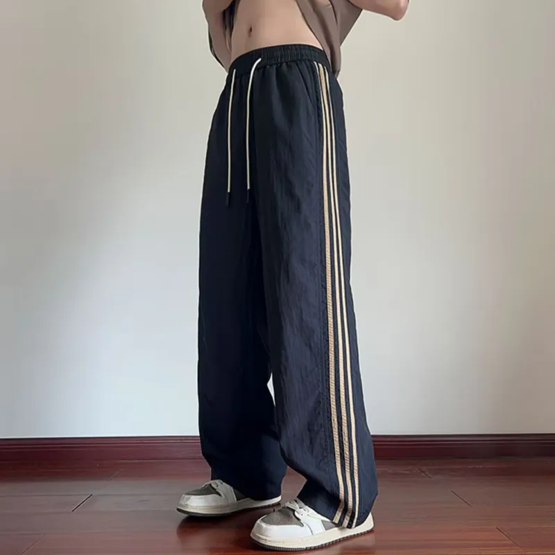 REXSHION Casual Pants Unisex Khaki-8