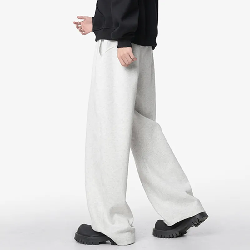 REXSHION Casual Pants Unisex White Heather Gray-3