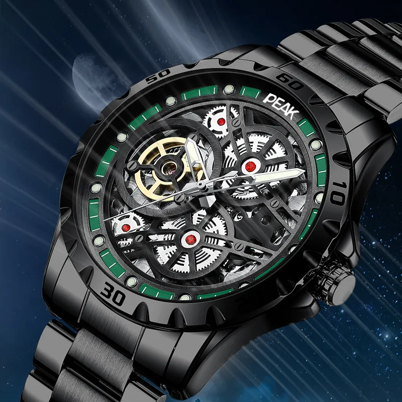 PEAK Pioneer Collection Gift Box Set Automatic Mechanical Movement Watch Men's Watches Cut-Out Dial-9