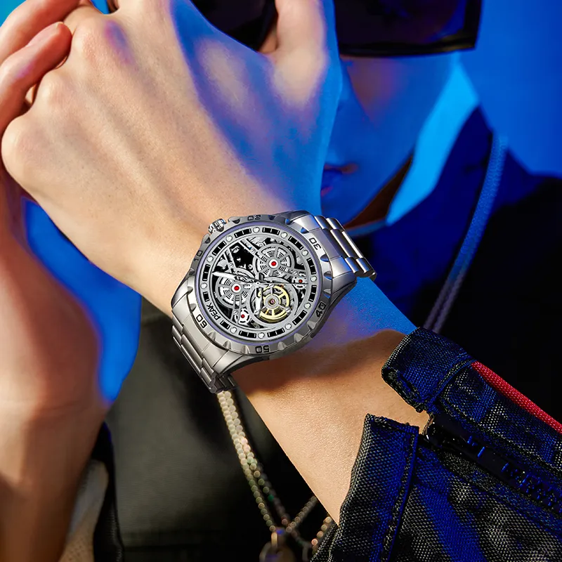 PEAK Pioneer Collection Gift Box Set Automatic Mechanical Movement Watch Men's Watches Cut-Out Dial-1