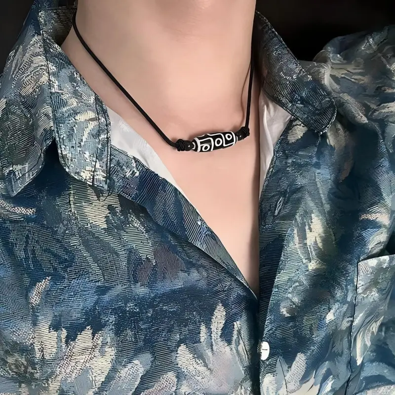 Artisan Lock Heart Jade Agate Jade Necklaces Unisex-1