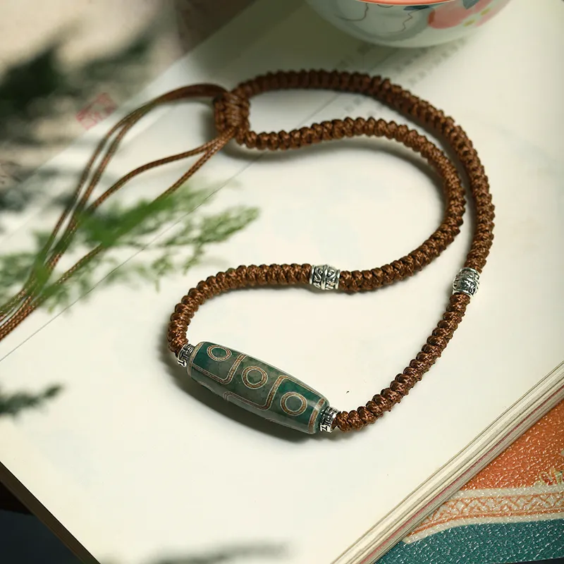 Artisan Lock Heart Jade Agate Jade Necklaces Unisex-2