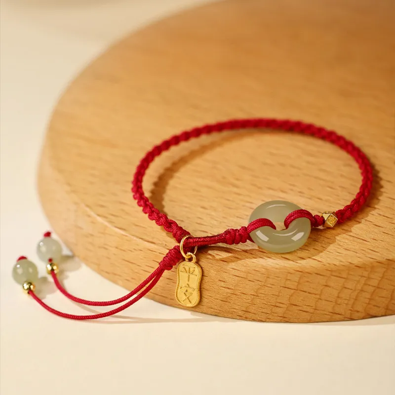 Artisan lock heart jade Hetian Jade Bracelets Unisex-3