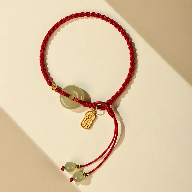 Artisan lock heart jade Hetian Jade Bracelets Unisex-1