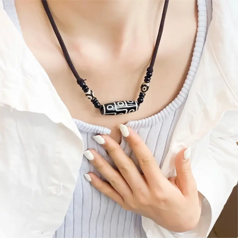Artisan Lock Heart Jade Agate Jade Necklaces Unisex Agate-1