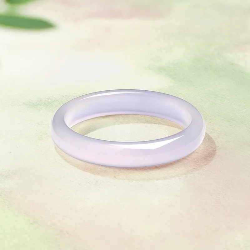 Artisan Lock Heart Jade Chalcedony Bangles Women's-4