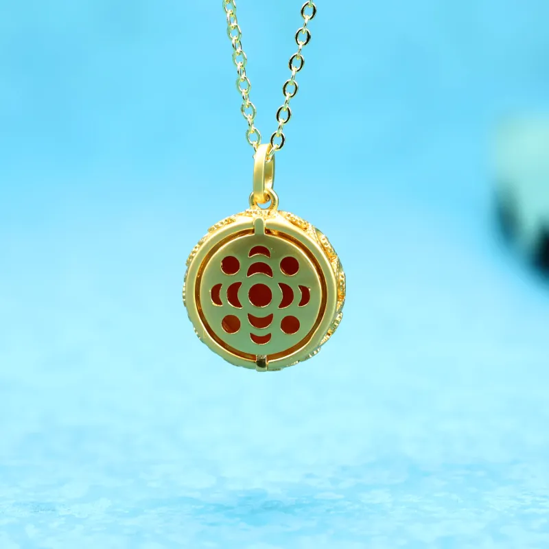 Artisan Lock Heart Jade Agate Jade Necklaces Women's Agate-4