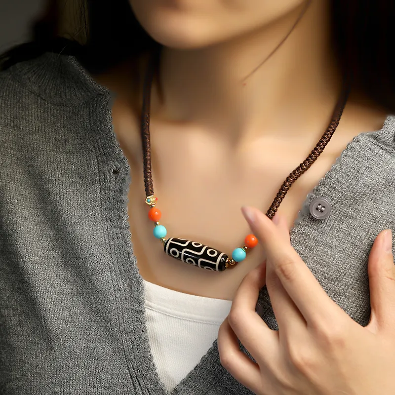 Artisan Lock Heart Jade Agate Jade Necklaces Unisex Agate-4