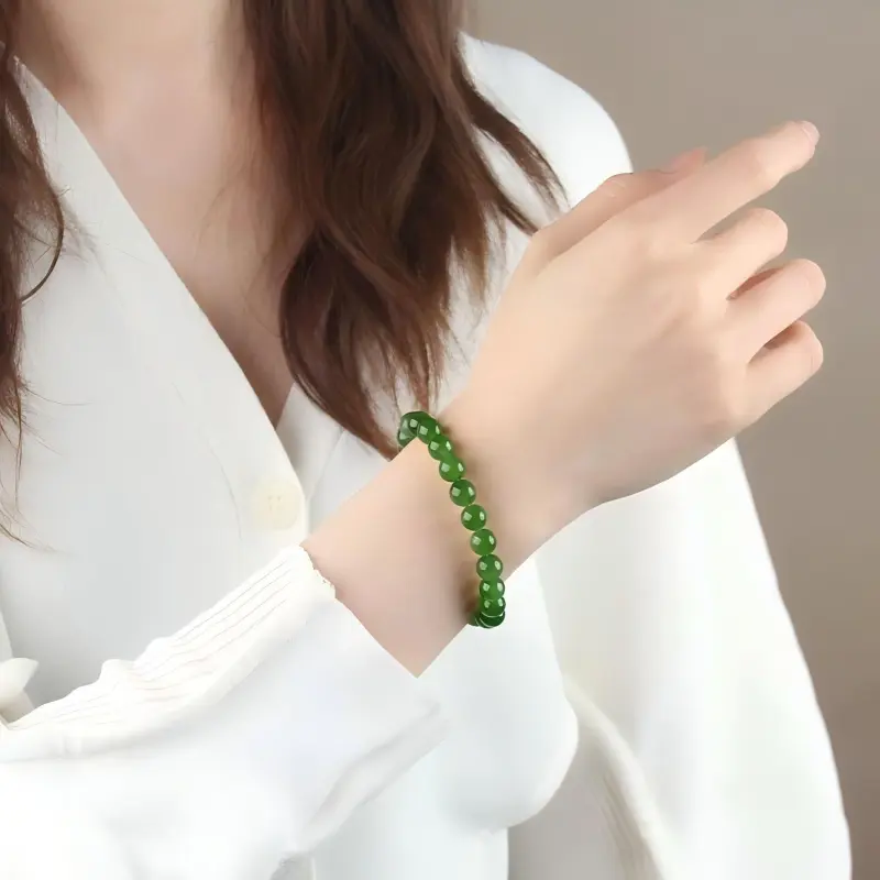 Artisan Lock Heart Jade Hetian Jade Bracelets Jasper Unisex-1
