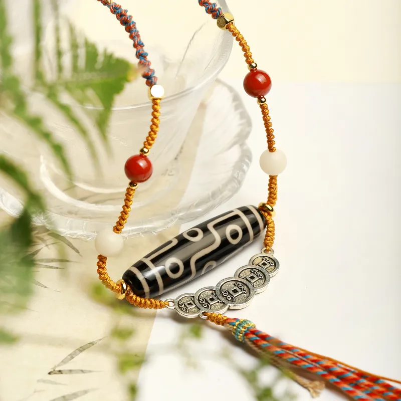 Artisan Lock Heart Jade Agate Jade Necklaces Unisex-1