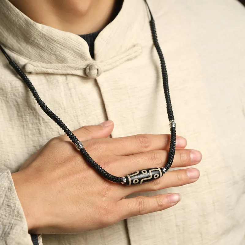 Artisan Lock Heart Jade Agate Necklaces Unisex-4