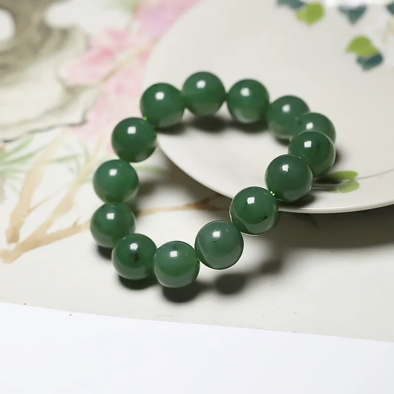 Artisan Lock Heart Jade Hetian Jade Bracelets Unisex Jasper-4
