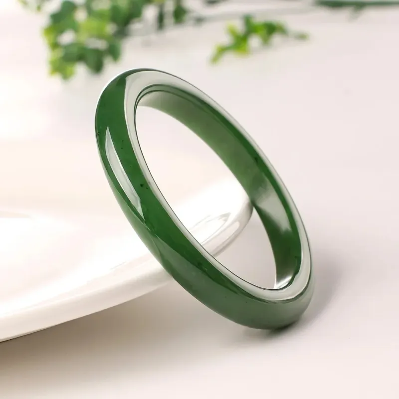 Artisan Lock Heart Jade Hetian Jade Bangles Jasper Unisex-3