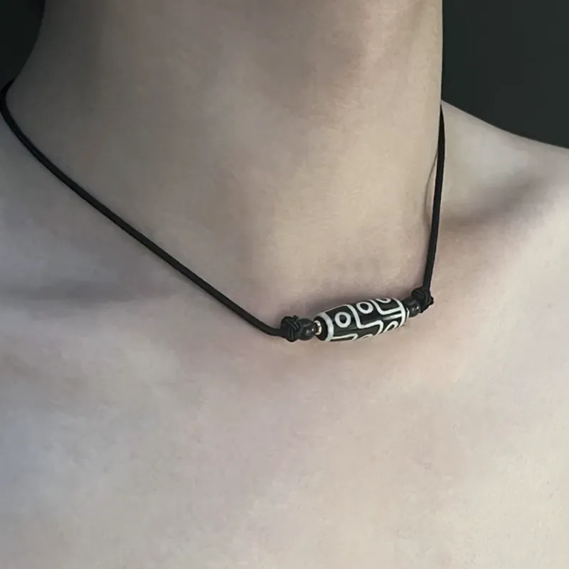 Artisan Lock Heart Jade Agate Jade Necklaces Unisex-4