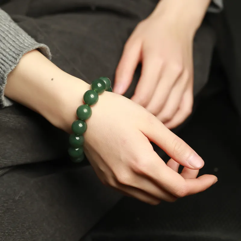 Artisan Lock Heart Jade Hetian Jade Bracelets Unisex Jasper-1