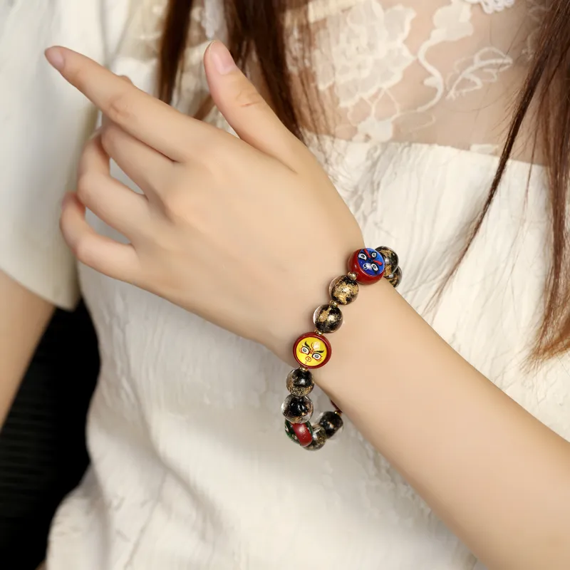 Artisan lock heart jade Bracelets Unisex-1