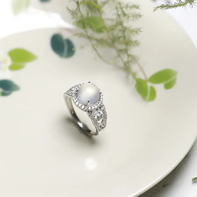 Artisan Lock Heart Jade Chalcedony Rings Unisex-2