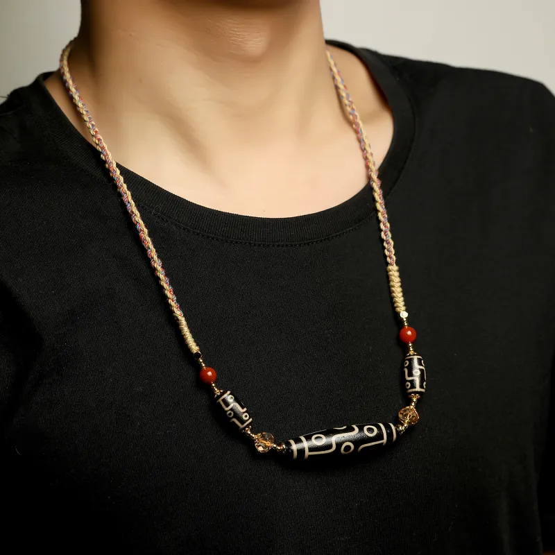 Artisan Lock Heart Jade Agate Jade Necklaces Unisex-1