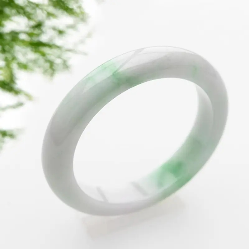 Artisan Lock Heart Jade Bean Type Bangles Women's-3